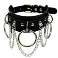 thumbnail image 1 of Collar para mujer, joyería para mujer, joyería para mujer, collar de cuero estilo punk gótico vintage, colgante de corazón gótico, 1 of 3