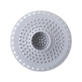 thumbnail image 2 of Bathtub Drain Hair Catcher, Silicone Collapsible Drain Protector for Pop-Up and Regular Drains of Shower, Tub, Bathroom, Sink, Snow, 2 of 9