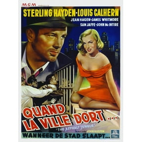 Asphalt Jungle Movie Poster French 16in x 24in Poster Square Adults Western Graphic