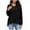 Black(New), variant on Aloohaidyvio Long Sleeve Shirts for Women,Fall Loose Business Blouses Soft Casual V Neck Basic Tops