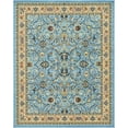 thumbnail image 1 of Unique Loom Kashan Traditional Floral Area Rug, 8 x 10 Feet, Light Blue/Ivory, 1 of 1