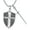 Sword & Shield B, variant on Sterling Silver Knights Templar Cross Joshua 1:9 Shield Pendant Necklace with 22+2 inch Stainless Steel Chain Men's Verse Bible Armor of God Necklace