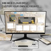ATTACK SHARK X86 75% Wireless Gasket Mechanical Keyboard with Knob, CNC Aluminum Turd, 3 Mode Connectivity,82 Key Hot Swappable,Custom Linear Switches RGB Gaming Keyboard for Win/Mac/Linux-Star White