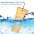 thumbnail image 4 of Copa de vacío Taza de agua para coche de 750ml hervidor deportivo de paja a prueba de fugas regalos de Navidad para hacer ejercicio al aire libre JShteea El nuevo, 4 of 8