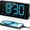 Blue, variant on Mpow Projection Alarm Clock, Digital Clock with 180° Rotatable Projector, 3-Level Brightness, Progressive Volume, USB Charger, Battery Backup, 9mins Snooze, 12/24H, Digital Alarm Clock for Bedroom