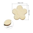 thumbnail image 2 of 15mm Wooden Flowers, 50 Pack Unfinished Wood Flowers Blank Wooden Cutouts, 2 of 5