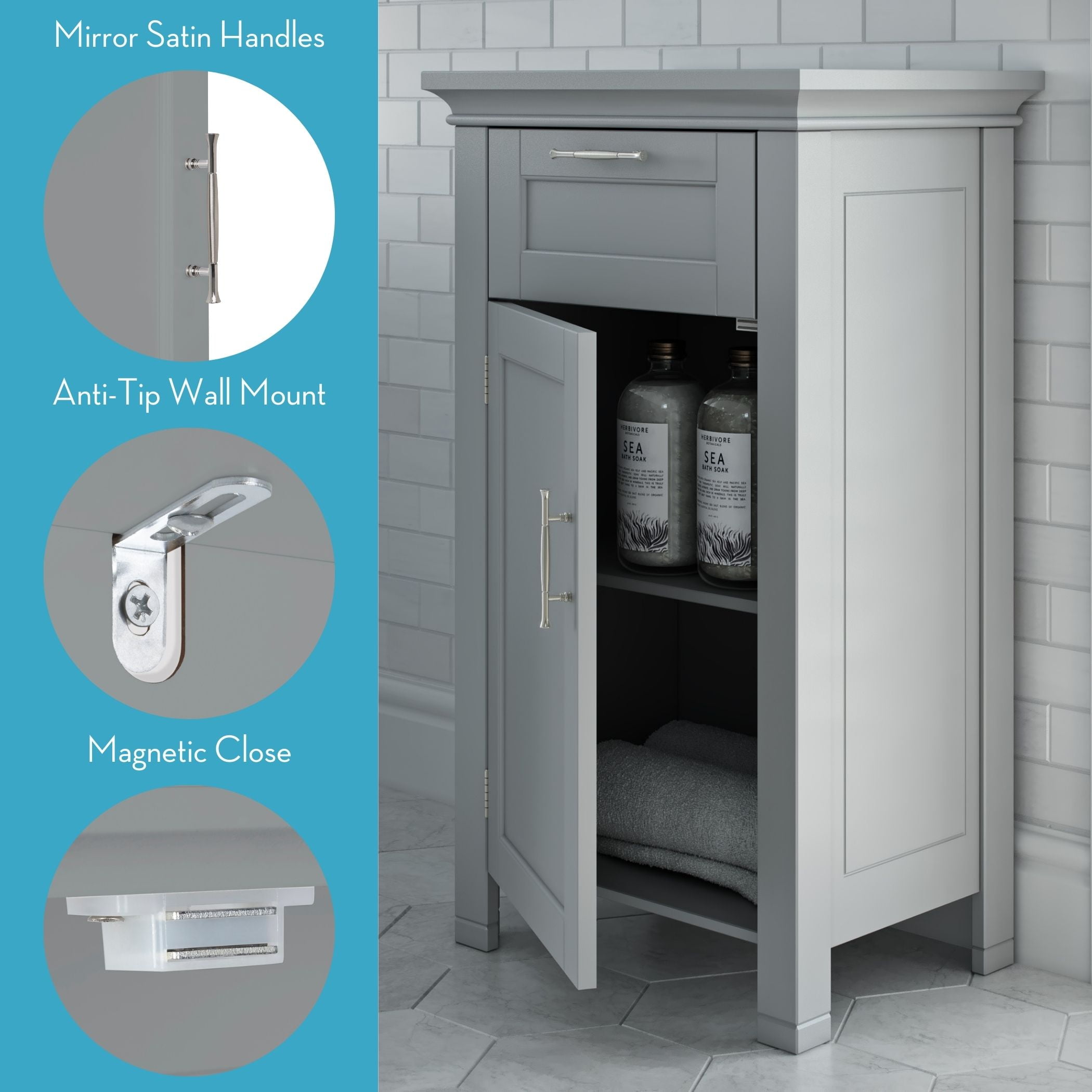 RiverRidge Somerset Single Door Bathroom and Laundry Storage RiverRidge Somerset Single Door Bathroom and Laundry Storage
