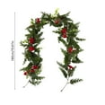 thumbnail image 3 of PEIBang 5.9 Ft Christmas Artificial Pine Garland with Red Berries,Winter Genery Garland for Table Fireplace Mantle Holiday Home Indoor Outdoor Decor, 3 of 6