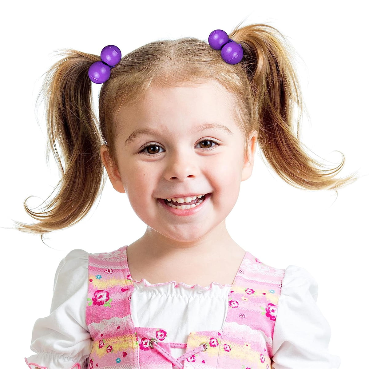 Meidiya 4Pcs/Set Hair Ties for Toddlers Girls Women Cute Cube Ball