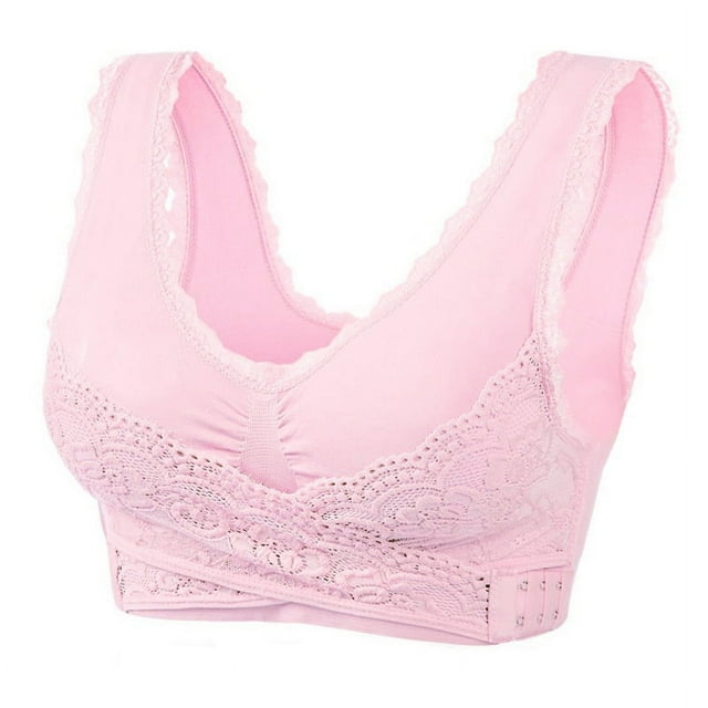 Sujetador ajustable con hebilla cruzada en la parte delantera, ropa interior deportiva para correr y yoga con pecho fruncido