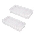 thumbnail image 1 of EeaseCA 2pcs Nail Tips Storage Boxes Transparent Plastic Case 10 Grids Organizer Nail Art Tools, 1 of 7
