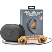 Decibullz Custom Molded Earplugs Pro Pack, One Size - Orange Bundle