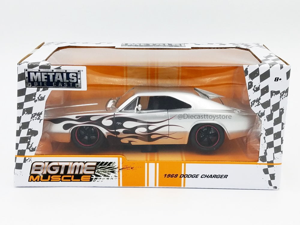 Bigtime Muscle 1:24 1968 Dodge Charger Die-cast Car Toys for Kids and Adults