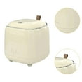 thumbnail image 6 of deevoka Desktop Trash Can Stylish Press Type Luxury for Vanity Top Counter light yellow, 6 of 9