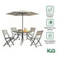 thumbnail image 2 of Juego De Jardin 6 Piezas Sillas Exterior Mesa Con Sombrilla gris, 2 of 8