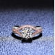 thumbnail image 3 of Anillo de diamantes Mosang para mujer, anillo de plata, oro, exagerado, dos colores, anillo de diamantes, 3 of 4