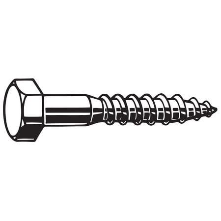 

Hex Lag Screw 3/4 Zinc 8 L PK30
