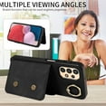 thumbnail image 3 of Phone Case for Samsung Galaxy A23 5G/4G Wallet Cover with Tempered Glass Screen Protector and Ring Stand Credit Card Holder Slot Leather Cell A 23 23A 6.6 Women Girls Black, 3 of 14