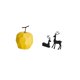 thumbnail image 5 of Figura de arte de , escultura de fruta, estatua de reno, adorno de resina, decoración decorativa para el hogar, diseño geométrico, adecuado p, 5 of 8