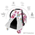thumbnail image 3 of Car Seat Cover Baby - Pink watercolor flowers Breathable Infant Car Seat Cover for Baby Carseat, Lightweight Comfort Baby Essentials Must Haves Newborn Stuff for Girl Boy, 3 of 7