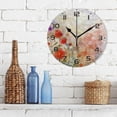 thumbnail image 3 of Dreamtimes Water Color Painting Red Poppy Flowers Wall Clock, 10 Inch Silent Non Ticking Round Clock Oil Painting Clock Easy to Read Clock for Living Room Bedroom Bathroom Home Decor, 3 of 7