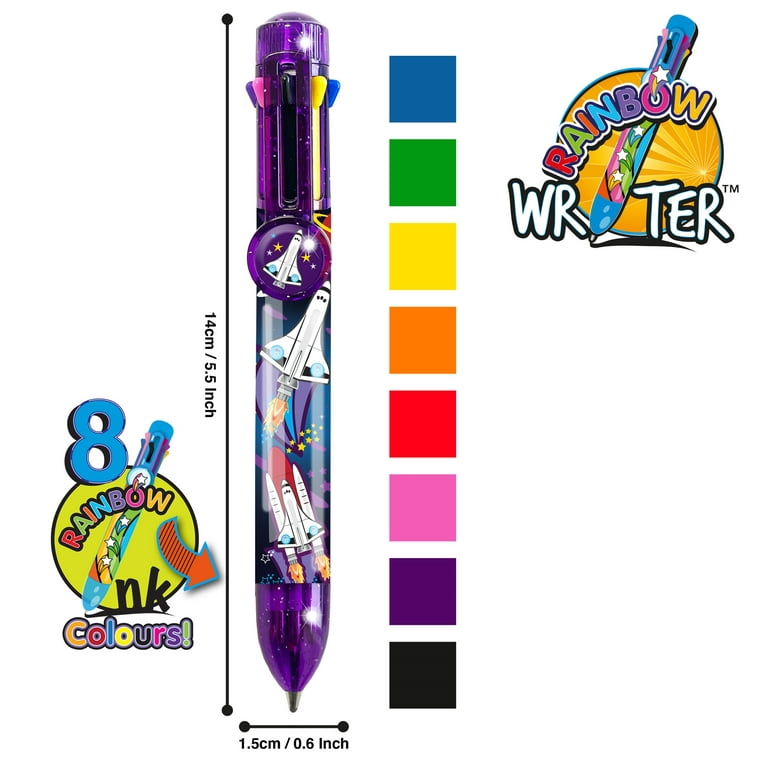 Rainbow Writer - Space Multicolor Pen from Deluxebase. 8 in 1