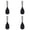 Black-4Pcs, variant on 9.2*2.7" Stainless Steel Silicone Rice Spoon, Non-Stick Rice Paddle with Hanging Hole, Heat-Resistant Rice Scoop for Mashed Potatoes, Nonstick Cooker Utensil, Kitchen Essential (Black)