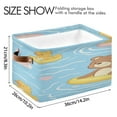 thumbnail image 4 of Cute Bear Floating on Rubber Duckies Square Storage Bins with Handles Collapsible Containing Box 2 Packs, 4 of 9