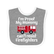 Inktastic Firefighter Daddy Baby Fireman Boys or Girls Baby Bib