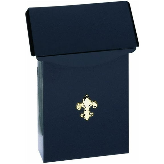 The Solar Group City Classic 6.3-in W x 9.8-in H Metal Black Wall Mount Mailbox