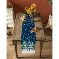 thumbnail image 4 of Table Runners 120 Inches Long Dress Scarves, Navy Blue White Snowman Christmas Farmhouse Coffee/Dining/Kitchen Table Runner for Living Room, Xmas Tree Snowflake Winter 13x120 Inch, 4 of 7