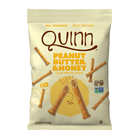 Quinn Gluten Free Peanut Butter & Honey Filled Pretzel Sticks, 6 oz