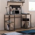 thumbnail image 2 of Ameriwood Home Condor Toolless Double Pedestal Computer Desk in Rustic Oak, 2 of 11
