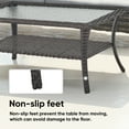 thumbnail image 6 of POCASSY Storage Powder Coated Steel Coffee Table, Brown, 6 of 6