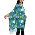 thumbnail image 4 of Sikiie Shark And Leaves Shawl Wraps Big Scarf Tassel Fall Winter Thick Scarf Warm Shawl Women Fall Gifts, 4 of 8