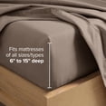 thumbnail image 6 of Bare Home Luxury Bed Sheet Set - Premium 1800 Collection - 4 Piece - Twin-XL, Taupe, 6 of 9