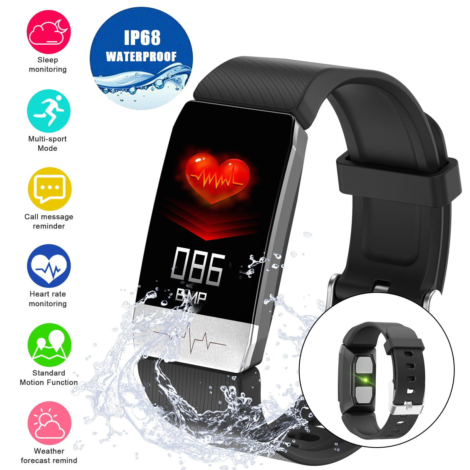 Fitness Tracker with Heart Rate Monitor Sport Activity Health Tracker 