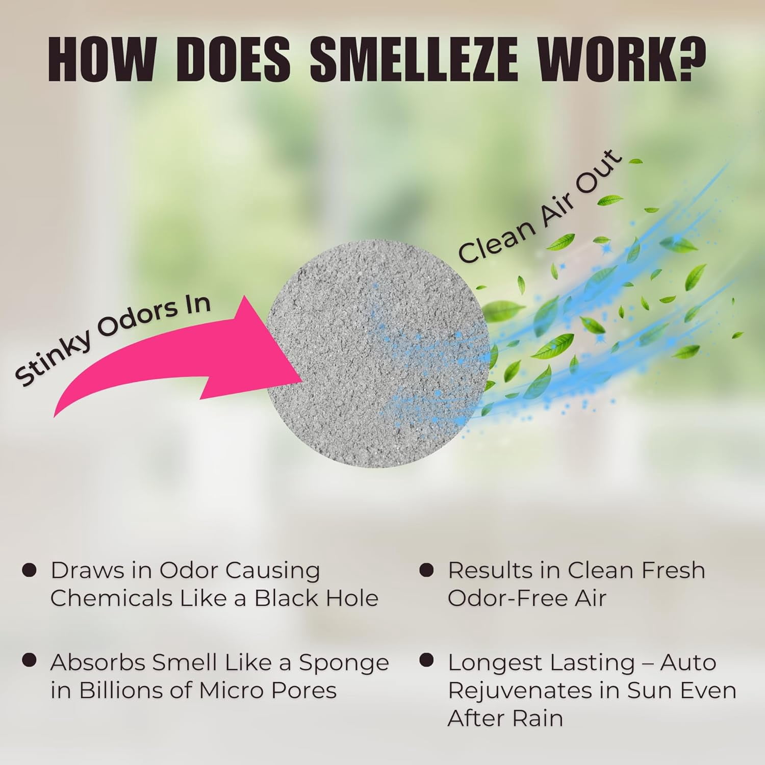 SMELLEZE Eco Skunk Spray Odor Eliminator: 50 lb. Powder Gets Foul Stench Out