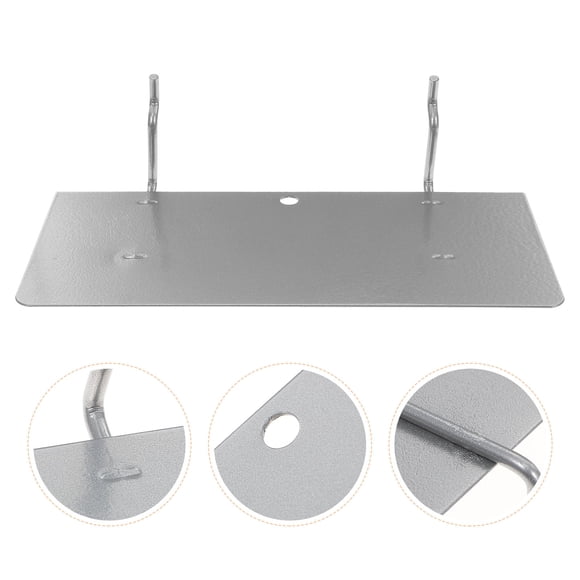 COOPHYA 2Set Garage Tool Room Pegboard Tray Rack Silver Iron 17.00X7.50X4.50CM