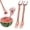 Rose Gold, variant on Fruit Cutter 2Pcs 2-In-1 Watermelon Cutter Set, Stainless Steel Fruit Slicer Fork Tool for Watermelon, Melon & Dragon Fruit, Summer Kitchen Gadget Watermelon Cutter