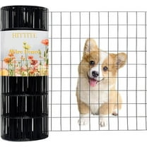 HITTITE Black PVC Coated Welded Wire Fencing, 60in x 50ft, 2 inch x 4 inch 14 GA Welded Wire Fence Rolls, Black Metal Garden Fence Wire Roll Garden Border Fencing for Yard Vegetable Plant Protection