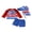 Blue, variant on BemeyourBBs Toddler Baby Boy 4th of July Swimsuit with Sun Hat Newborn Infant Boy Bathing Suit Long Sleeve Rash Guard Swimwear Summer Beachwear Stars Print Zipper Top with Swimming Trunks Shorts Set