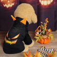 thumbnail image 4 of Disfraz De Perro De Halloween Trajes De Cachorro De Mascotas Impreso Con Cara De Calabaza Malvada Ropa De Invierno Para Perros Sudadera Abrigo Con Capucha Monos De Gato Para Halloween M, 4 of 5