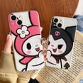thumbnail image 2 of Funda de silicona suave kuromi My Melody para iPhone 14 Pro Max 13 12 11 Pro Mini XR XS X 8 7 6 6S Plus SE 2020, funda trasera transparente de TPU xuanjing  unisex, 2 of 2