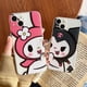 thumbnail image 2 of Funda de silicona suave kuromi My Melody para iPhone 14 Pro Max 13 12 11 Pro Mini XR XS X 8 7 6 6S Plus SE 2020, funda trasera transparente de TPU xuanjing  unisex, 2 of 2