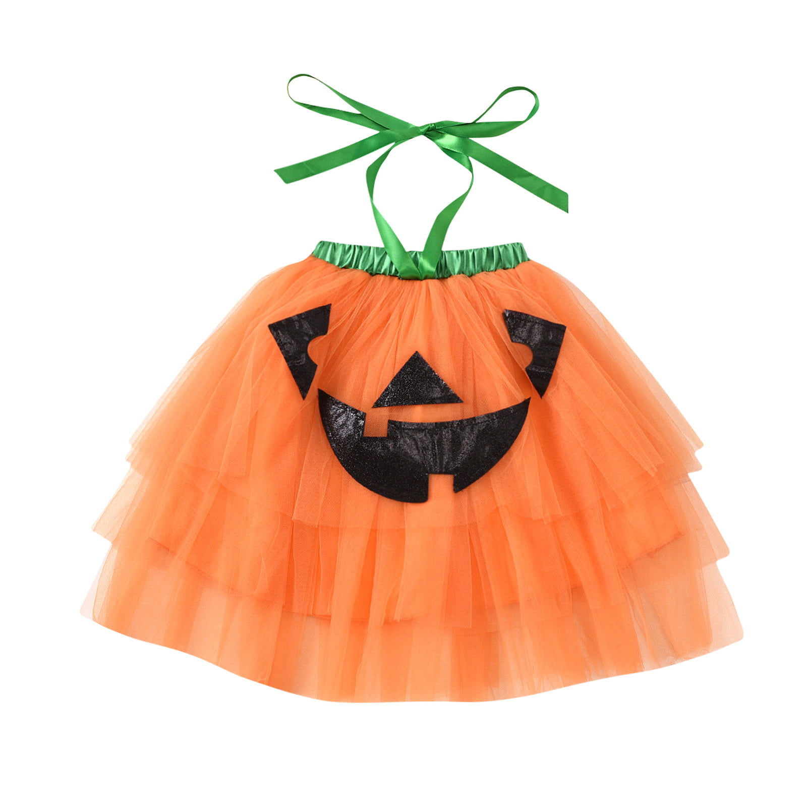 kids childrens Halloween pumpkin tutu skirt net fancy dress costume book day 