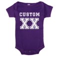 thumbnail image 1 of Custom Baby football romper, Personalized baby one-piece with name and number - Purple Mountain CECA165FOOTBALL S9 12-18, 1 of 2