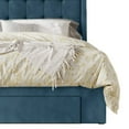 thumbnail image 5 of Home Design Pamela Full Tufted Velvet Upholstered Storage Panel Bed Frame, Wingback Headboard with Geometric Button Tufting, Blue – Modern Bedroom Furniture, 5 of 6