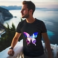 thumbnail image 5 of Men Oversize T-ShirtButterfly (5) Summer Casual Short Sleeve Crew Neck Loose Tee Tops XS-5XL, 5 of 5