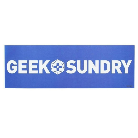 Adhesivo para parachoques con el logotipo de Nerd Block Geek & Sundry, azul